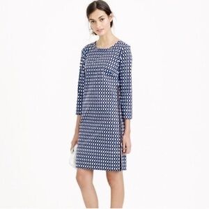 ❤️FINAL SALE ❤️ NWOT J. Crew Jet Set Zipper Geo Print Shift Mini Dress Size 6